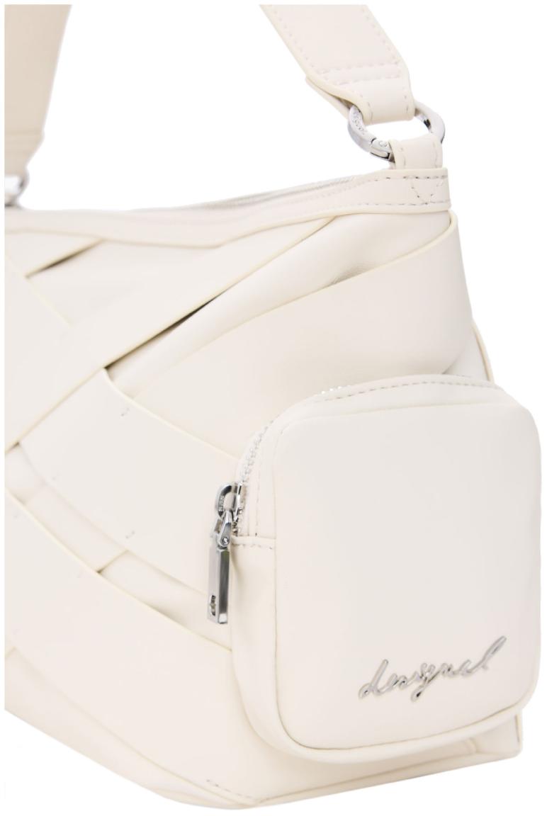 Desigual hellbeige Schultertasche Habana Weboptik feminin Cromo