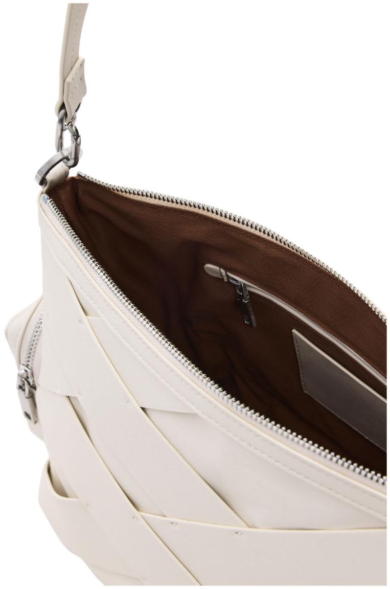 Desigual hellbeige Schultertasche Habana Weboptik feminin Cromo