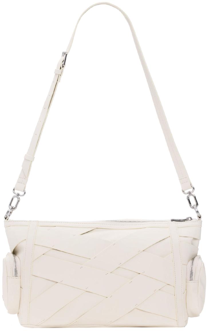 Desigual hellbeige Schultertasche Habana Weboptik feminin Cromo