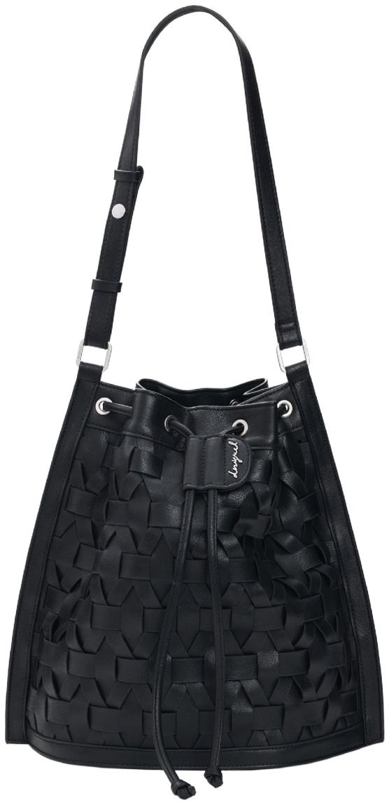 Desigual klassisch schwarz Citybackpack Harlan Tasche Argon Weboptik