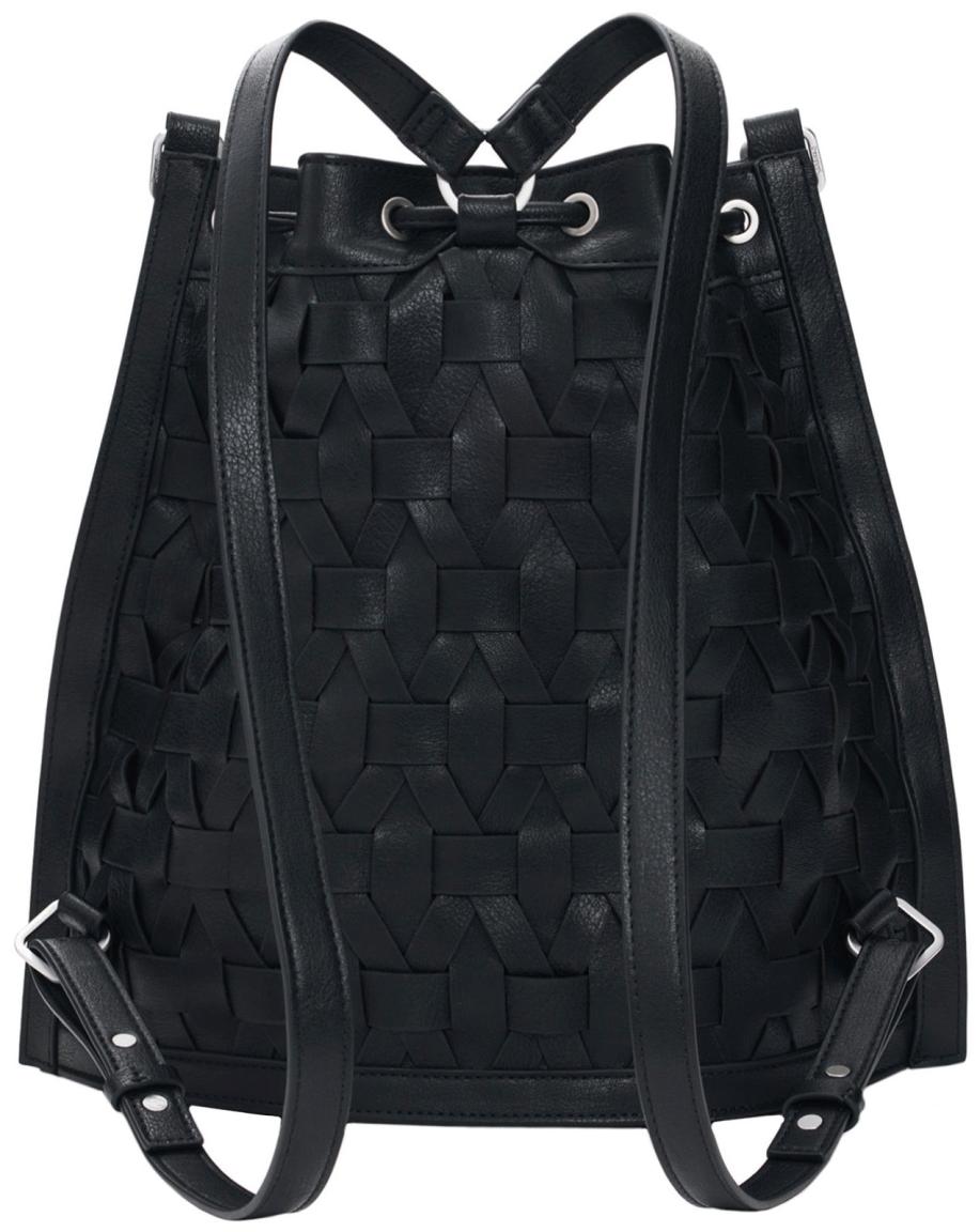 Desigual klassisch schwarz Citybackpack Harlan Tasche Argon Weboptik