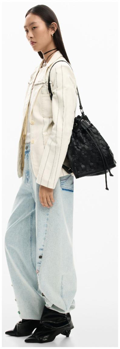 Desigual klassisch schwarz Citybackpack Harlan Tasche Argon Weboptik