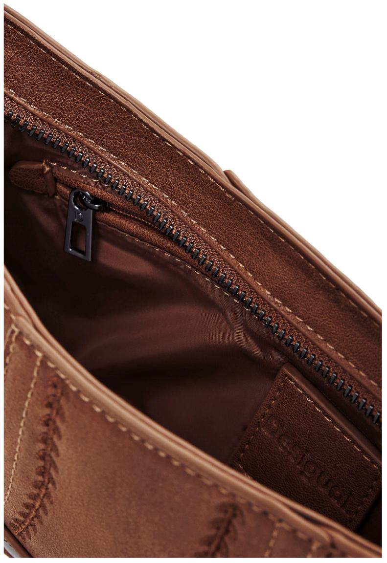 Desigual kompakte Damentasche braun Alsacia erweiterbar Embro Patch