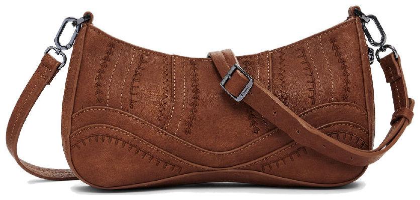 Desigual kompakte Damentasche braun Alsacia erweiterbar Embro Patch