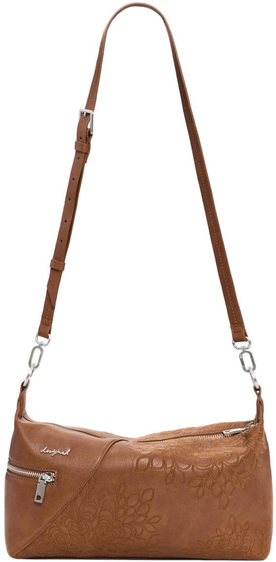 Desigual mittelgroße Umhängetasche Huntington braun bestickt Sierra feminin