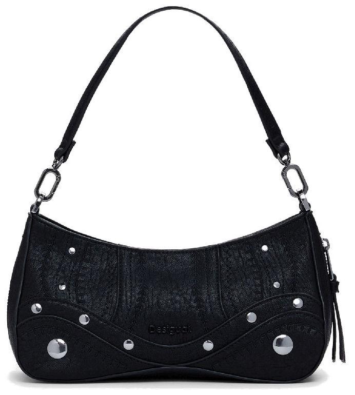 Desigual schwarz Alsacia Embro Patch Umhängetasche klein bestickt Nieten