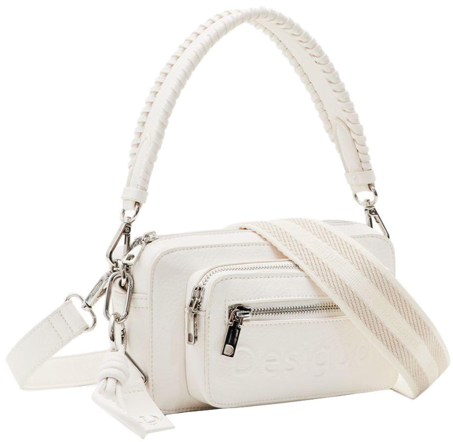 Desigual weiße Crossovertasche Logo Cambridge Blanco