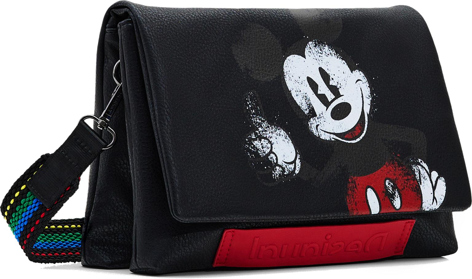 Disneys Best Mickey Desigual Überschlagtasche Negro Black Dortmund Flap