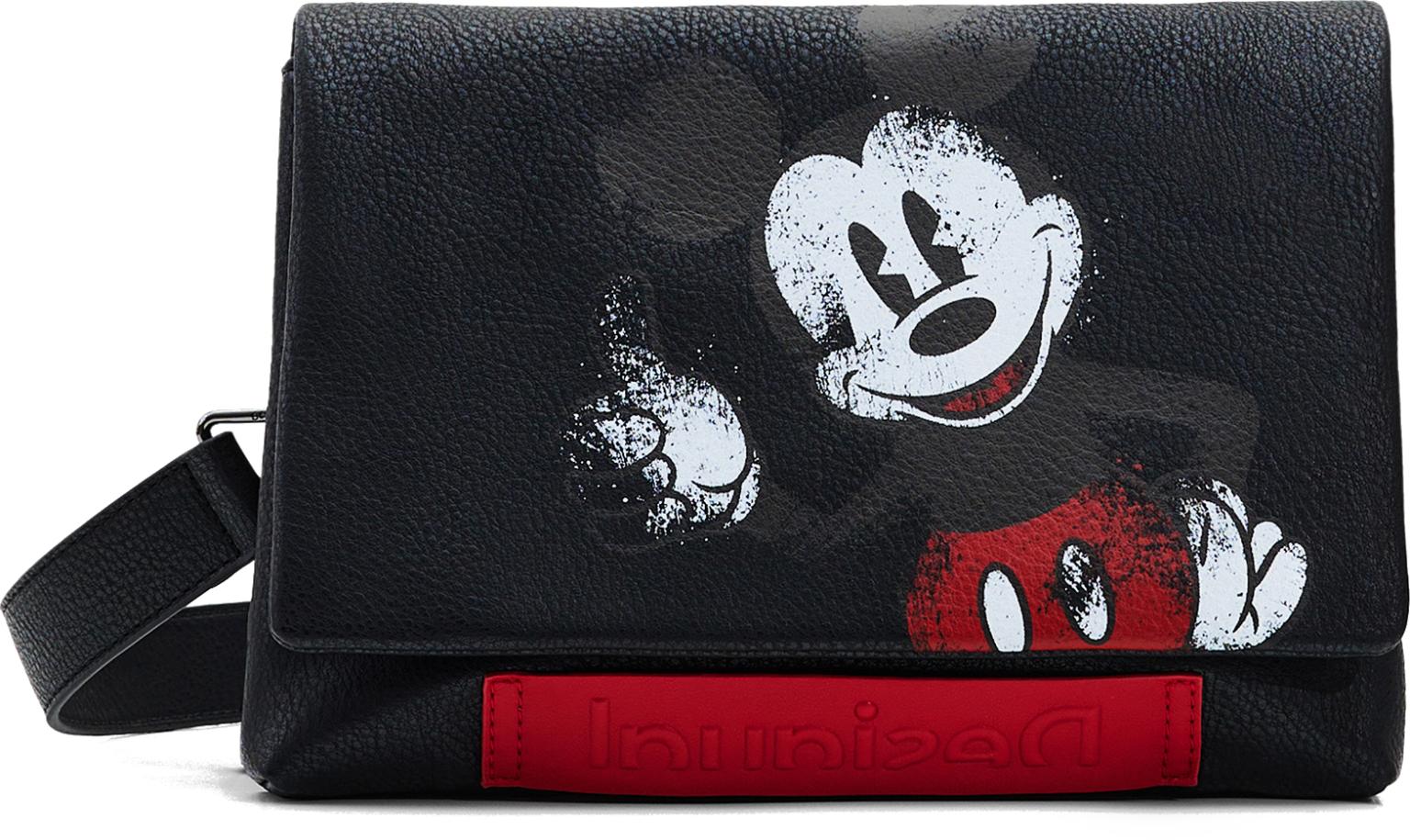 Disneys Best Mickey Desigual Überschlagtasche Negro Black Dortmund Flap