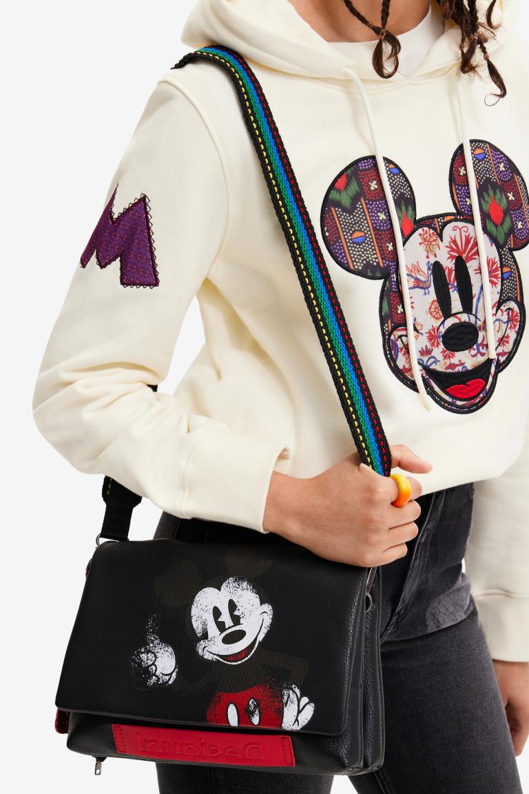 Disneys Best Mickey Desigual Überschlagtasche Negro Black Dortmund Flap