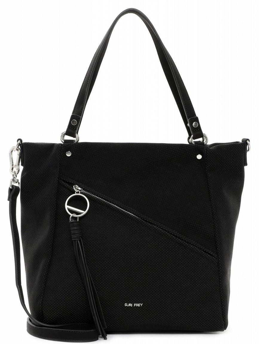 Doppelhenkeltasche Suri Frey Holly Black Perforierung