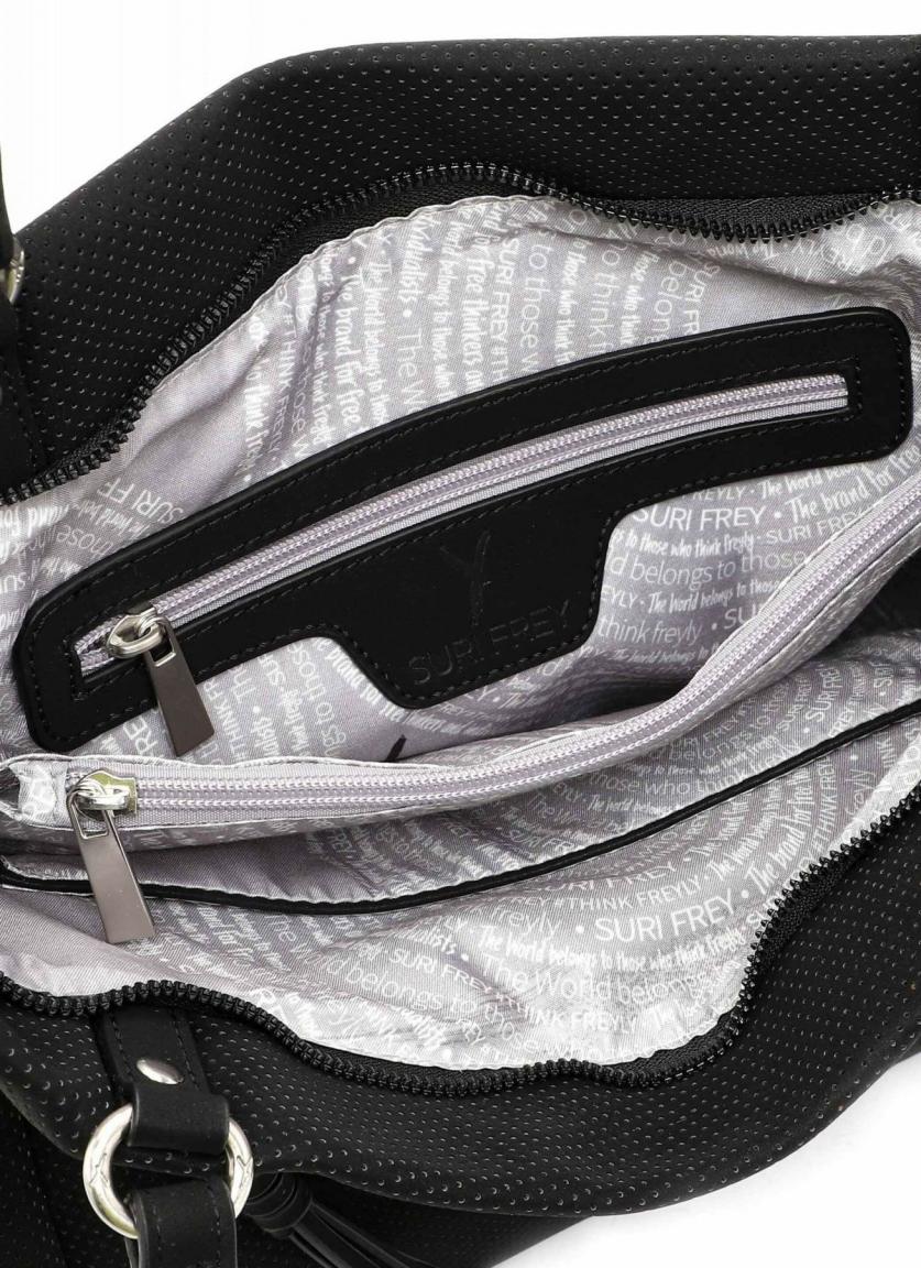 Doppelhenkeltasche Suri Frey Holly Black Perforierung