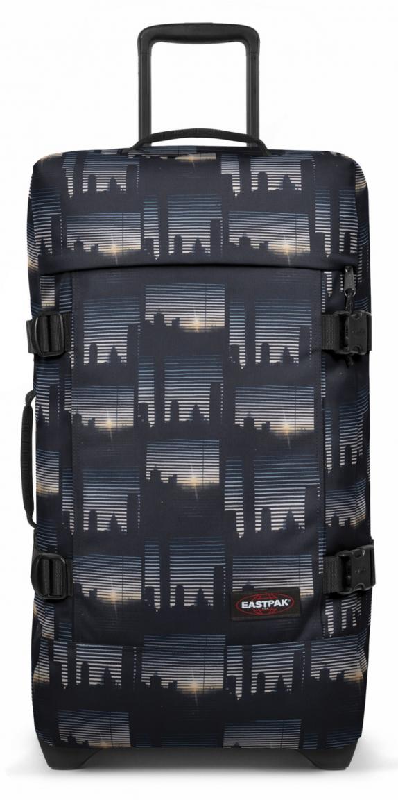 Eastpack Reisetasche Tranverz M Skyline Streifen blau schwarz