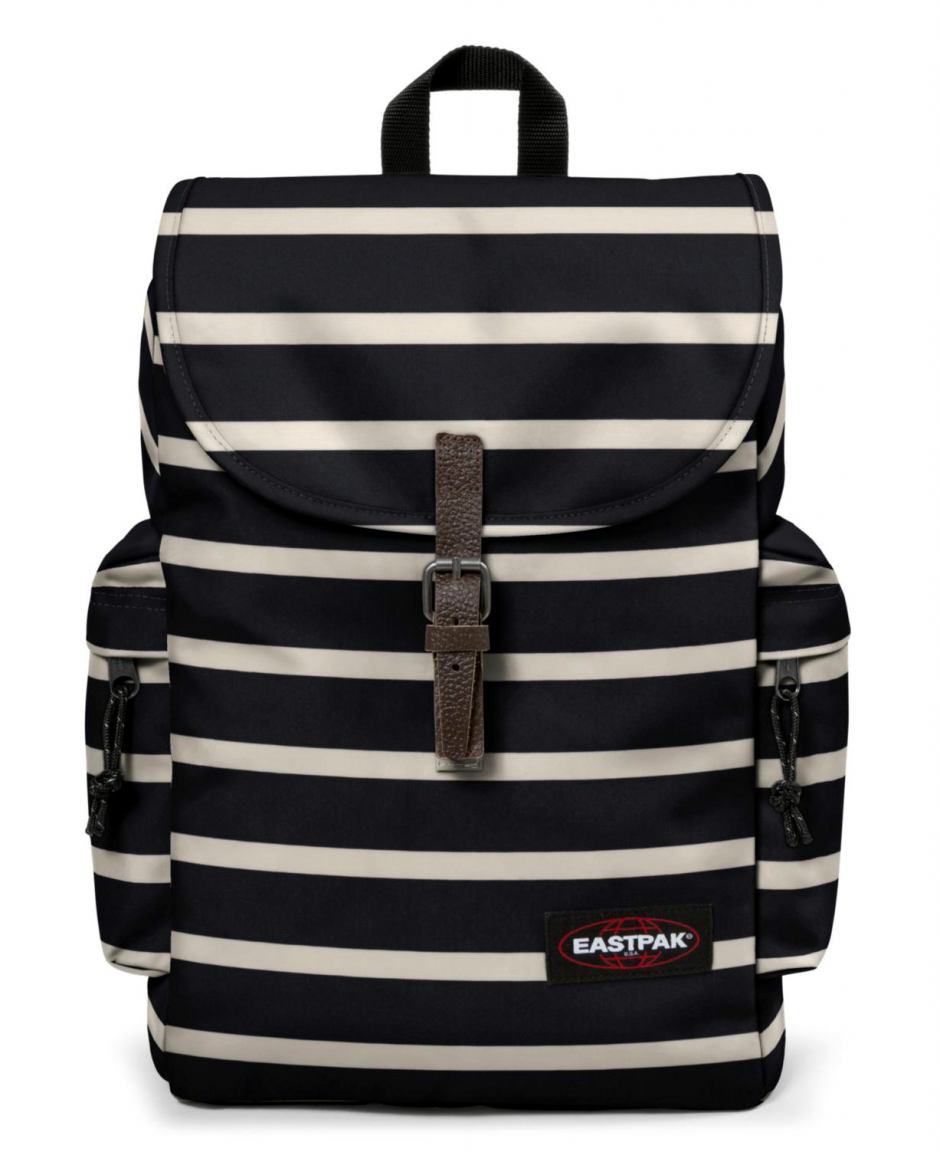 Eastpak Austin Rucksack Ingham Stripe (Weß/Schwarz gestreift)