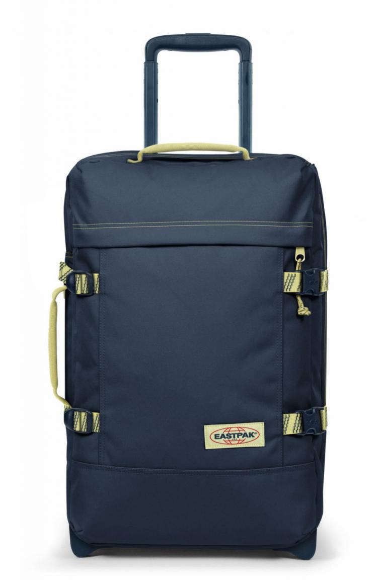 Eastpak Blackout Striplcy Handgepäckskoffer blau gelb Tranverz S