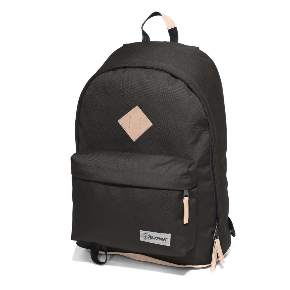 Soldat Boden Akademie eastpak rucksack schwarz mit lederboden nackt