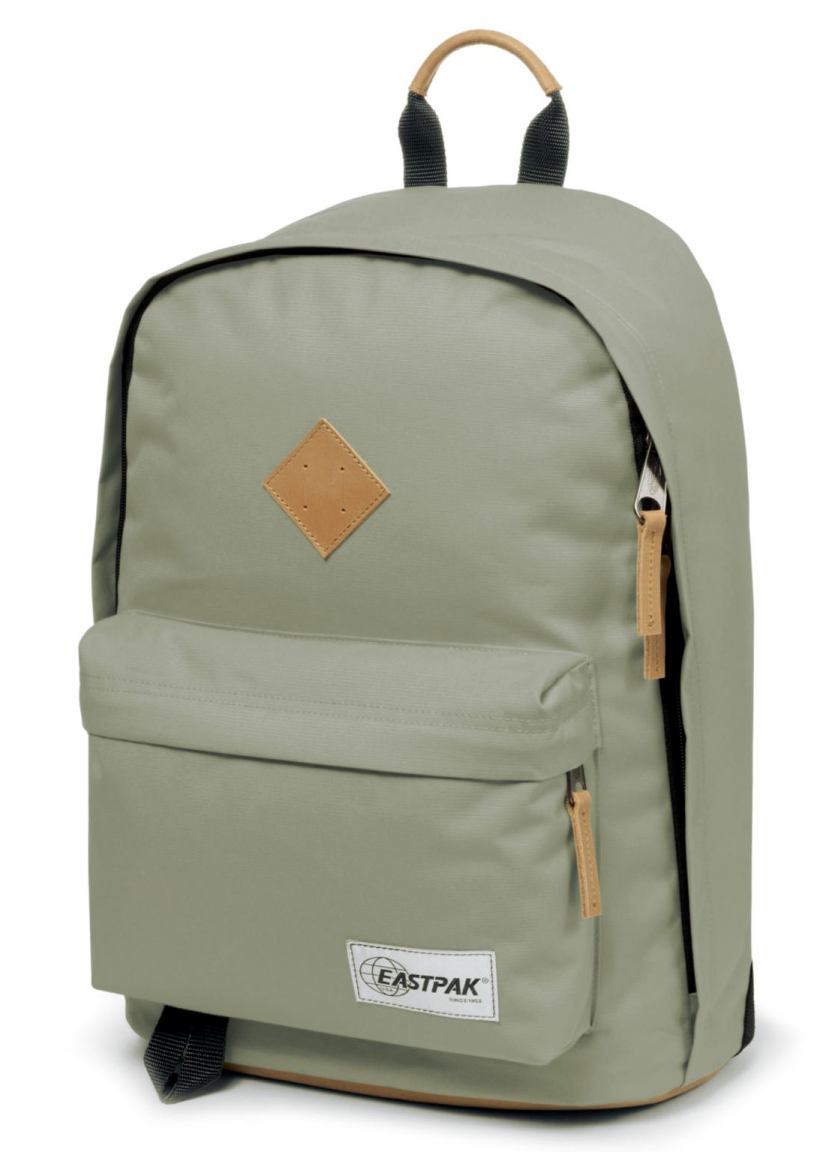 Eastpak Out of Office Rucksack mit Lederboden intogrey sand