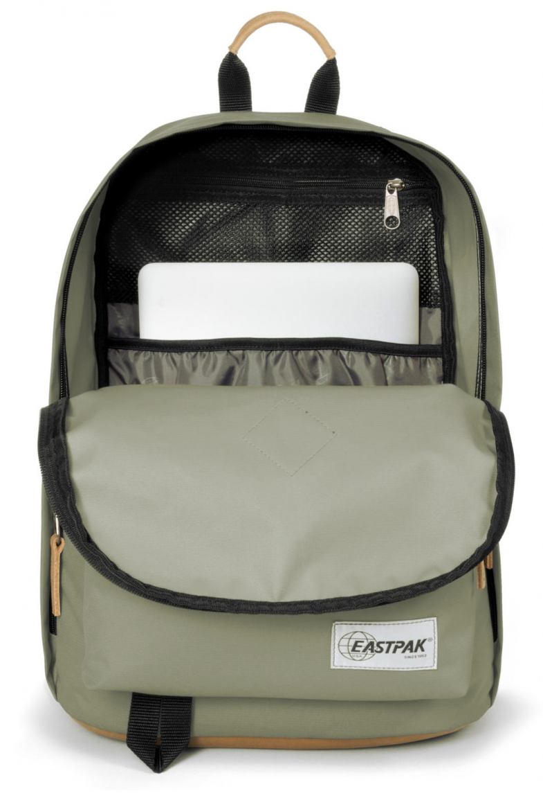 Eastpak Out of Office Rucksack mit Lederboden intogrey sand