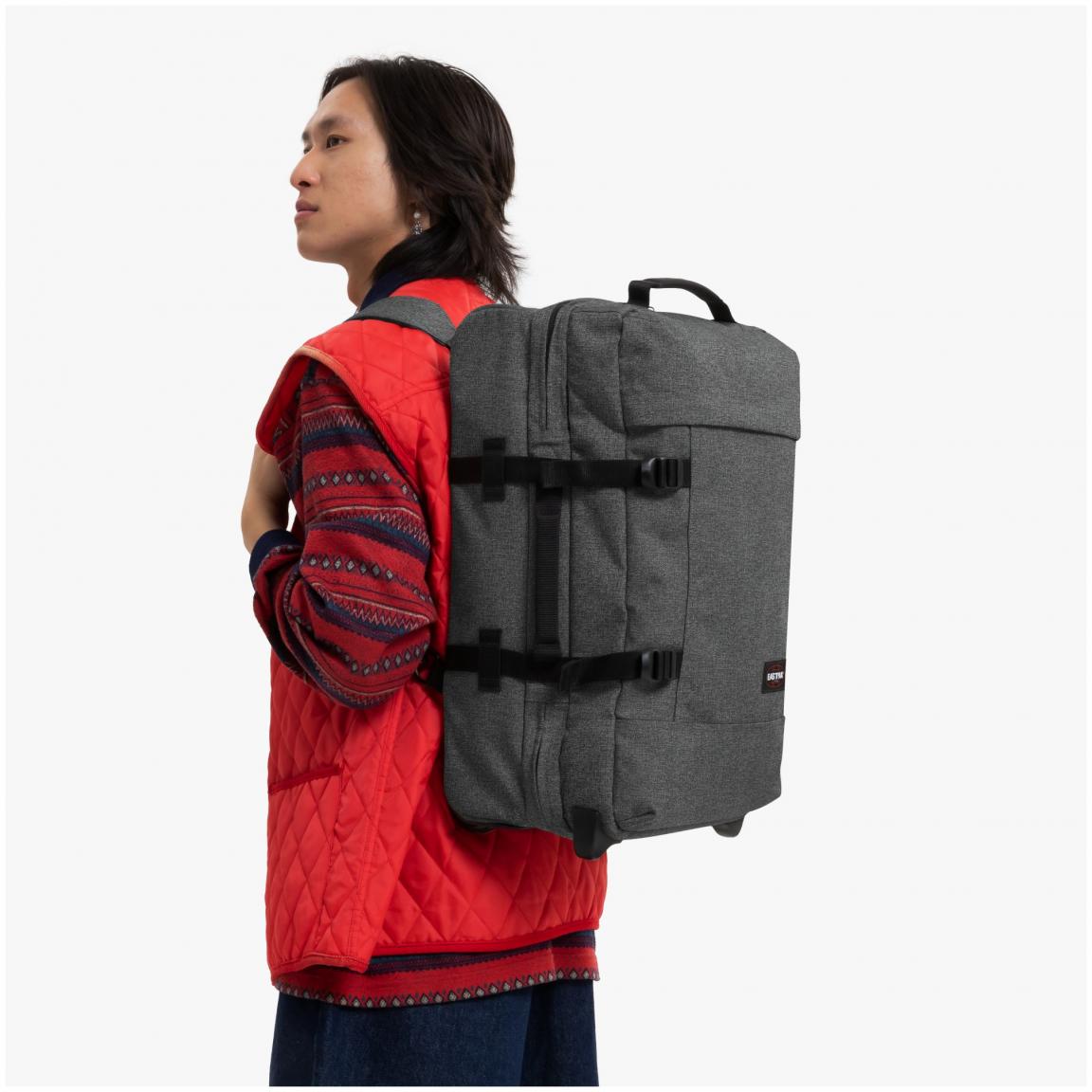 Eastpak Reisetasche Strapverz S Black Denim Handgepäck Rucksack dunkelgrau