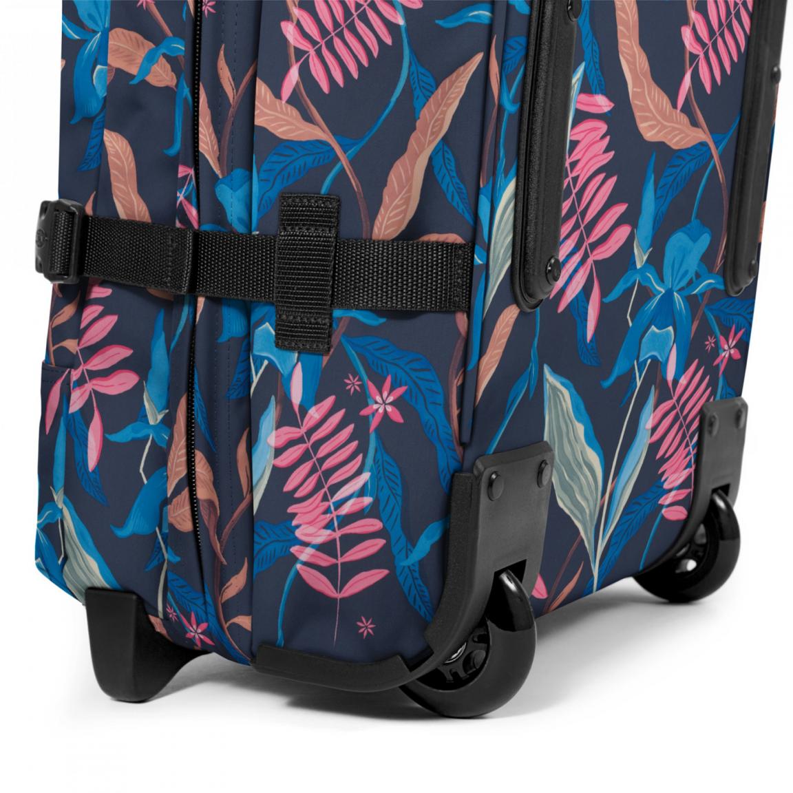 Eastpak Reisetasche Tranverz L Blumen Trolley Blätter blau