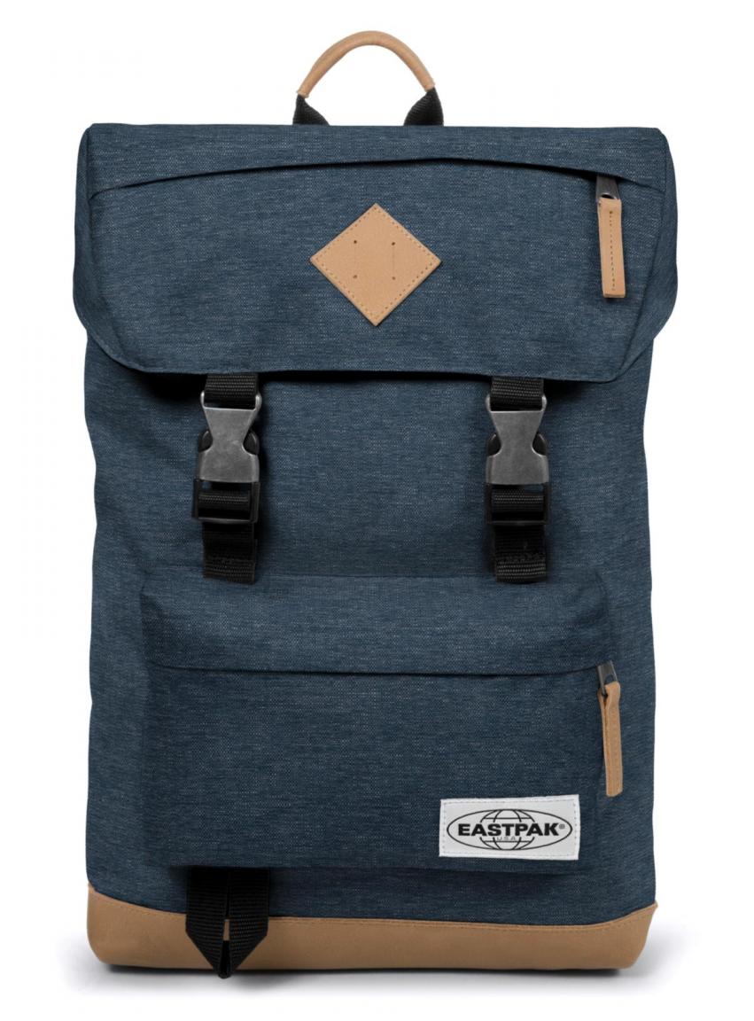 Eastpak Rowlo Schultasche Lederboden into navy yarn (blau melier