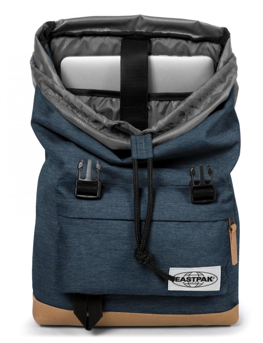Eastpak Rowlo Schultasche Lederboden into navy yarn (blau melier