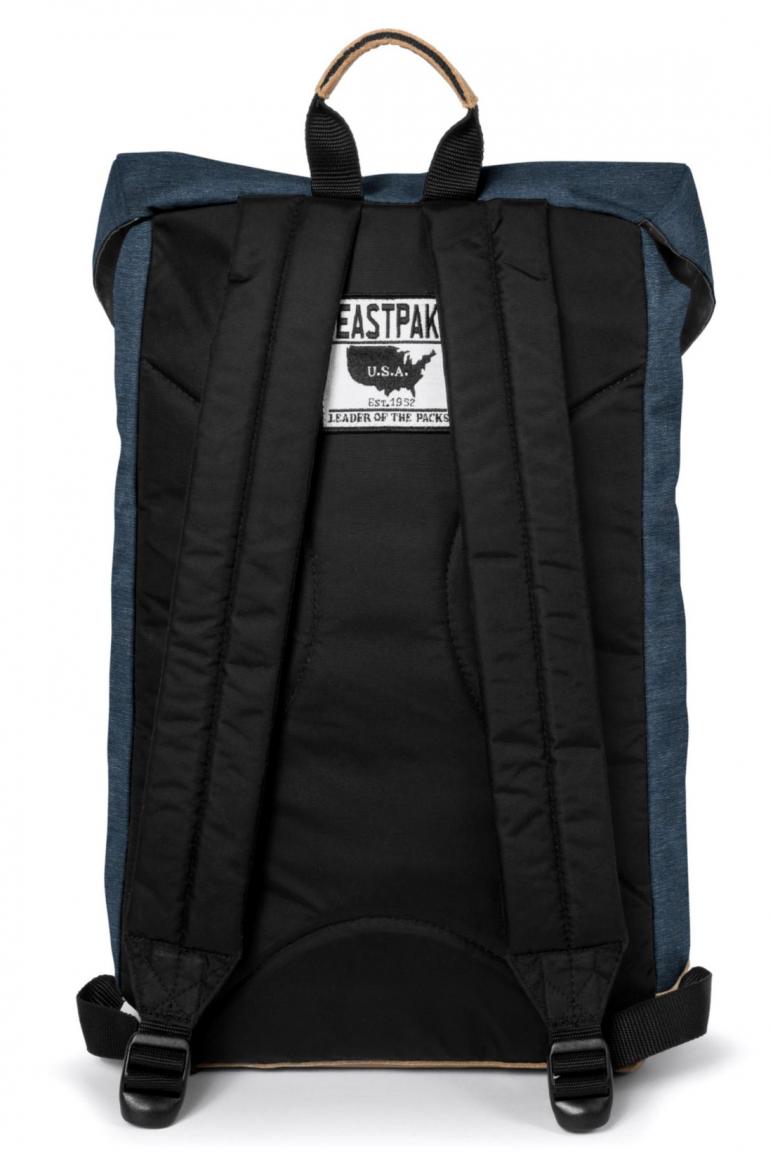 Eastpak Rowlo Schultasche Lederboden into navy yarn (blau melier