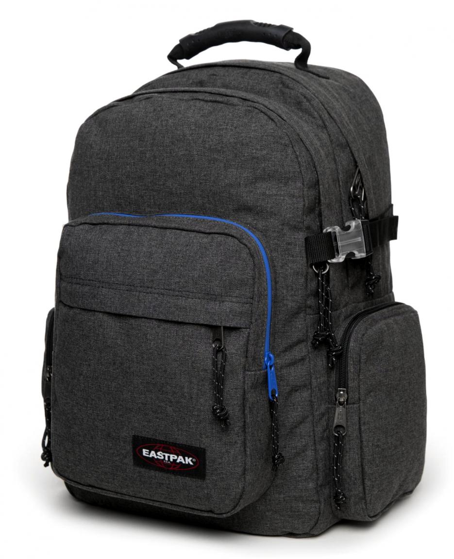 Eastpak Sidevider Schultache Frosted Dark (Grau mit blauem Zipp)
