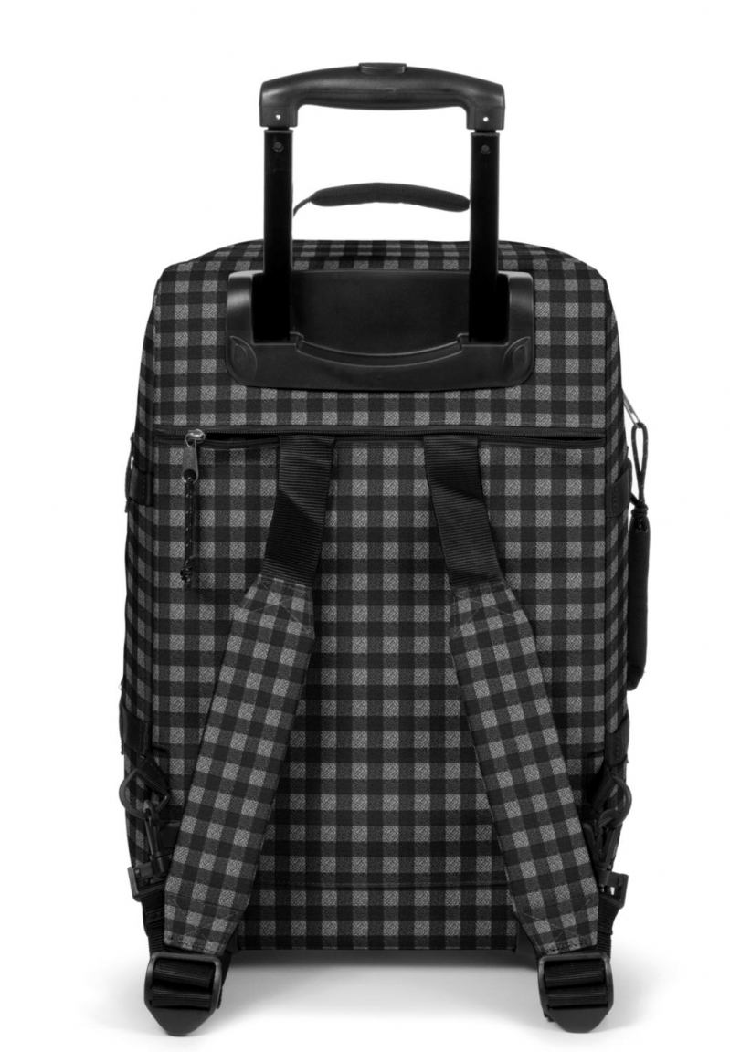 Eastpak Strapverz Rucksackkoffer Handgepäck Karo grau