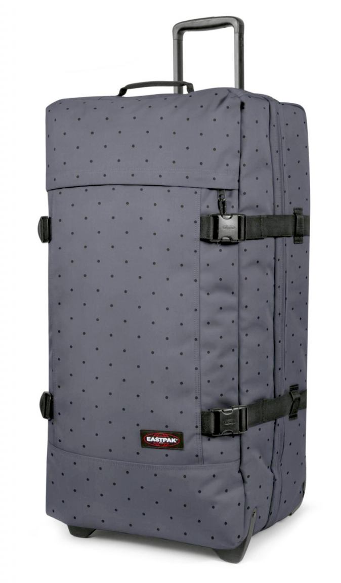 Eastpak Transverz L Rollentasche Dot Grey schwarze Punkte