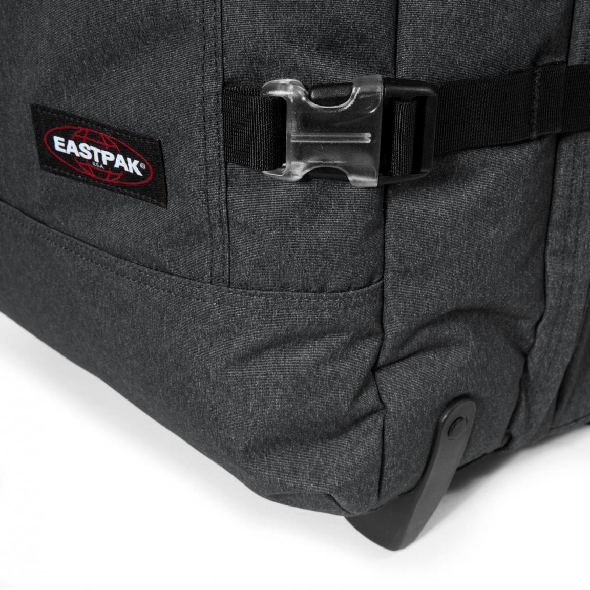 Eastpak Transverz M Koffer grau mit blauem Reißverschluss