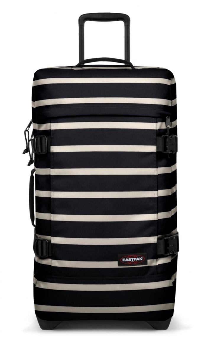 Eastpak Transverz M Rollentasche Gingham Stripe (Schwarz/Weiß)