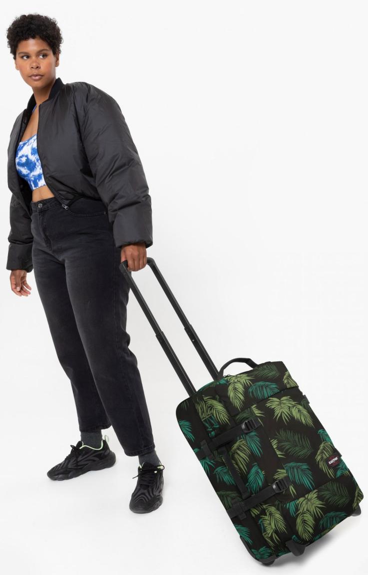 Eastpak Transverz S Brize Palm Core schwarz Kabinentrolley Palmenblatt