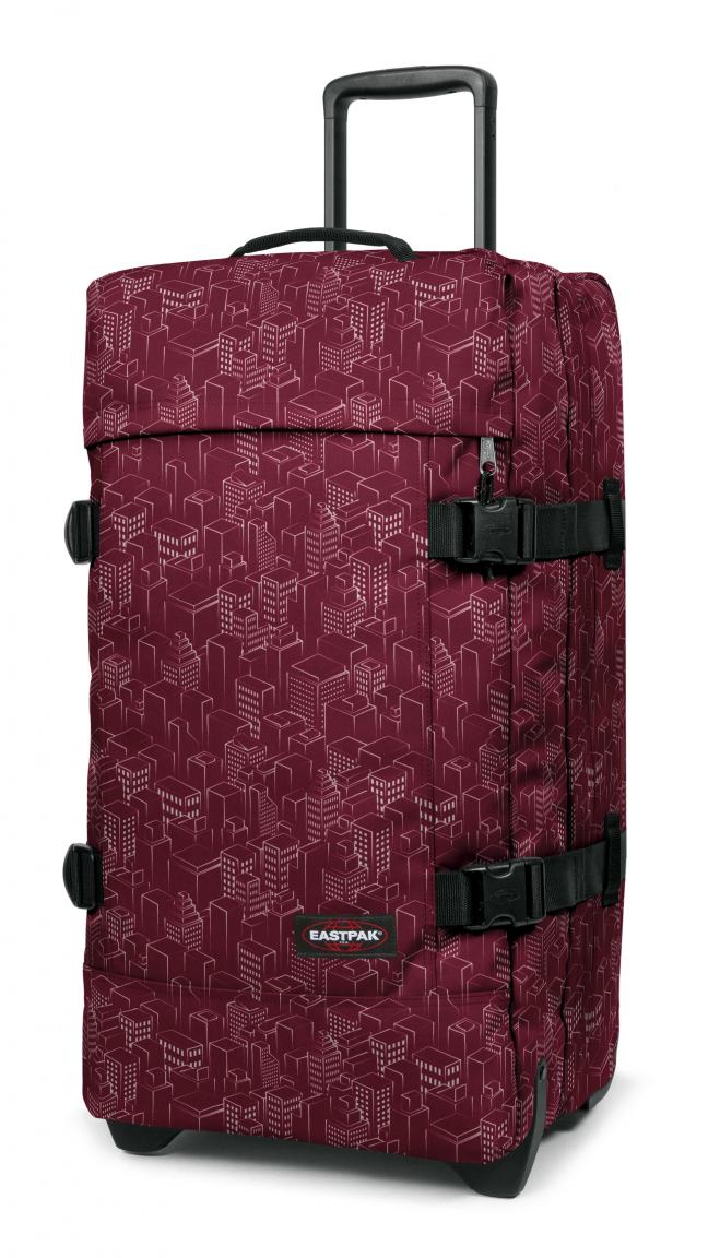 Eastpak Tranverz M Reisetasche Merlot Blocks Rot