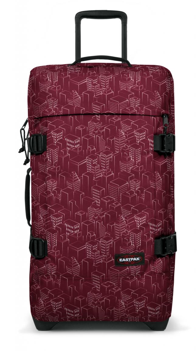 Eastpak Tranverz M Reisetasche Merlot Blocks Rot