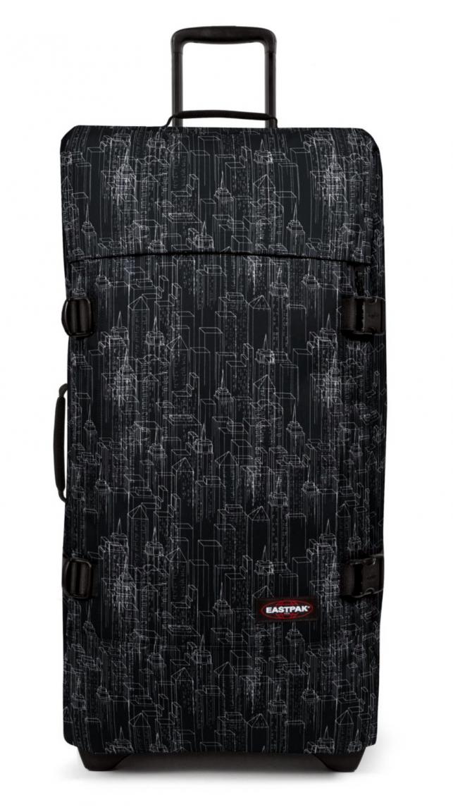 Eastpak TranverzL Koffertasche Black Blocks Hochhäuser schwarz