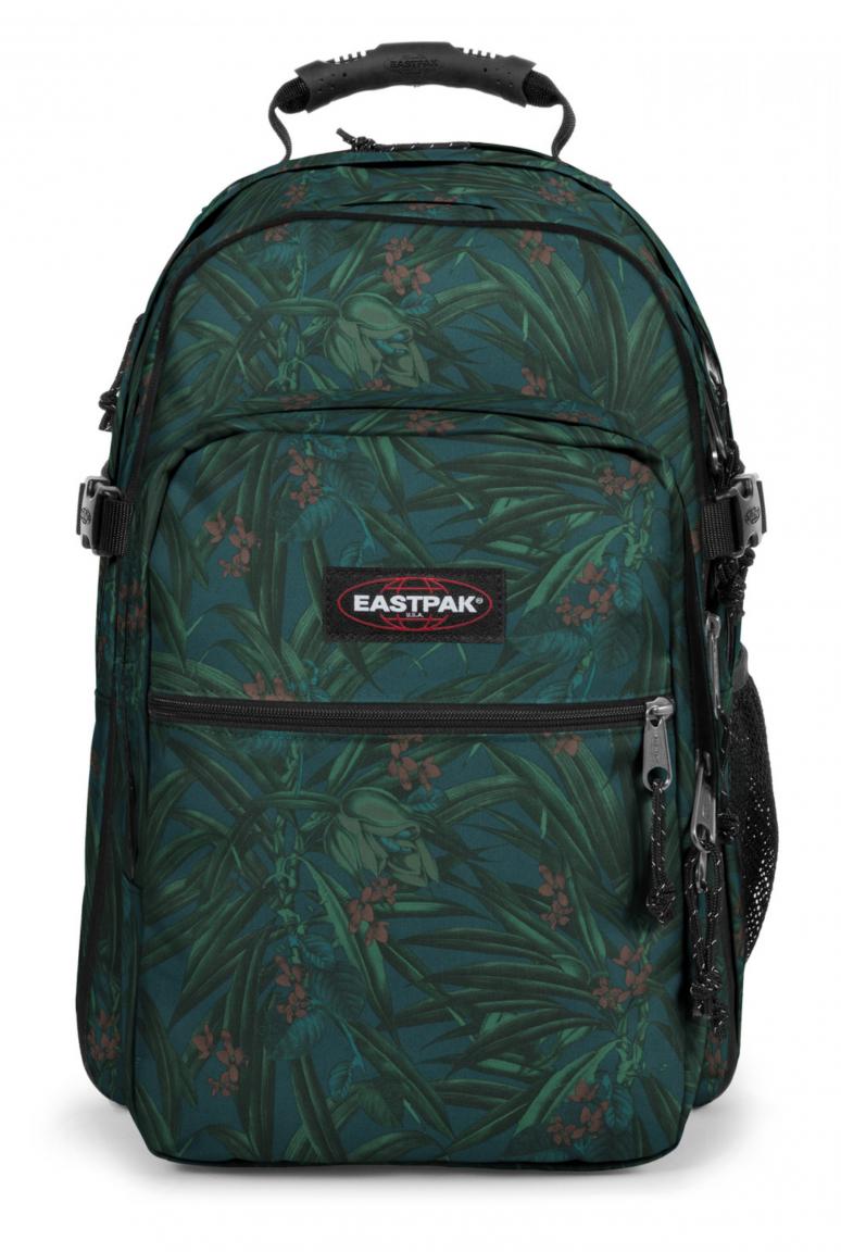 Eastpak Tutor Schulrucksack Blätter Blüten dunkelgrün Laptopfach