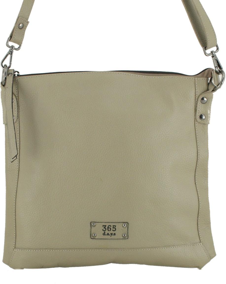 Echtleder Crossovertasche Taupe beige 365 d.a.y.s Verona