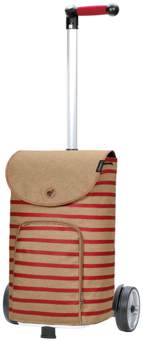 Einkaufstrolley Andersen Unus Shopper mit Tasche Eske rot gestreift