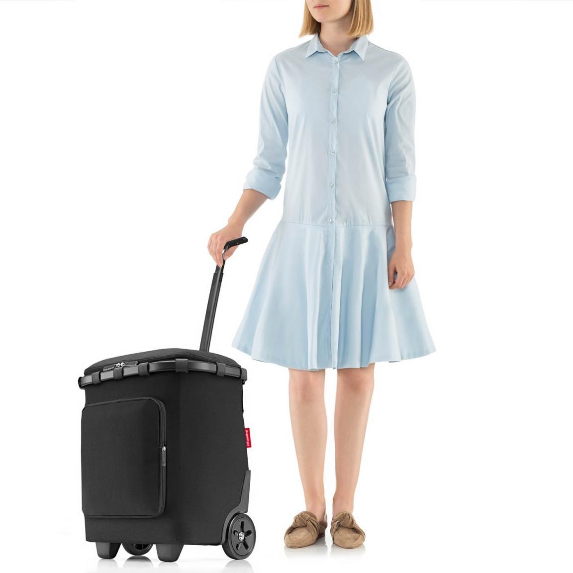 Einkaufstrolley Reisenthel Carrycruiser Dots White isolierte Fronttasche