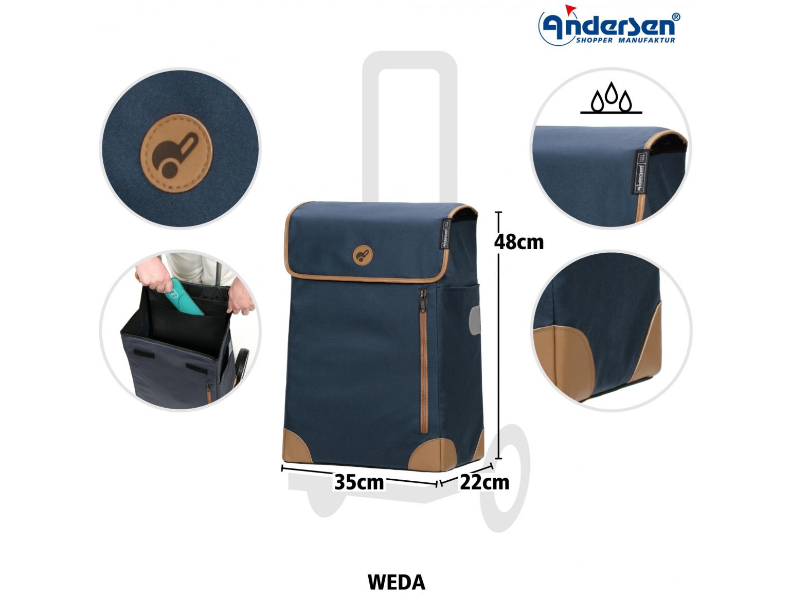 Einkaufswagen Andersen Royal Shopper Weda Blau