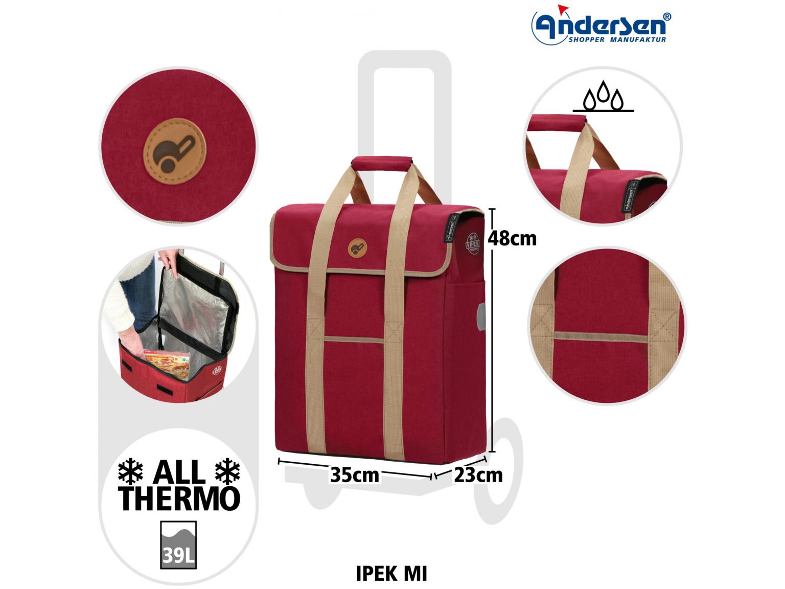 Einkaufswagen Royal Shopper Ipek Mi Rot Andersen Isoliertasche