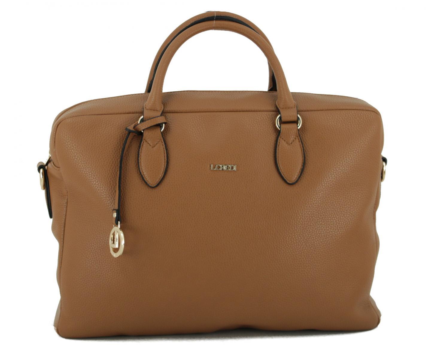 Ella L.Credi Schwarz Bürotasche abnehmbarer Anhänger