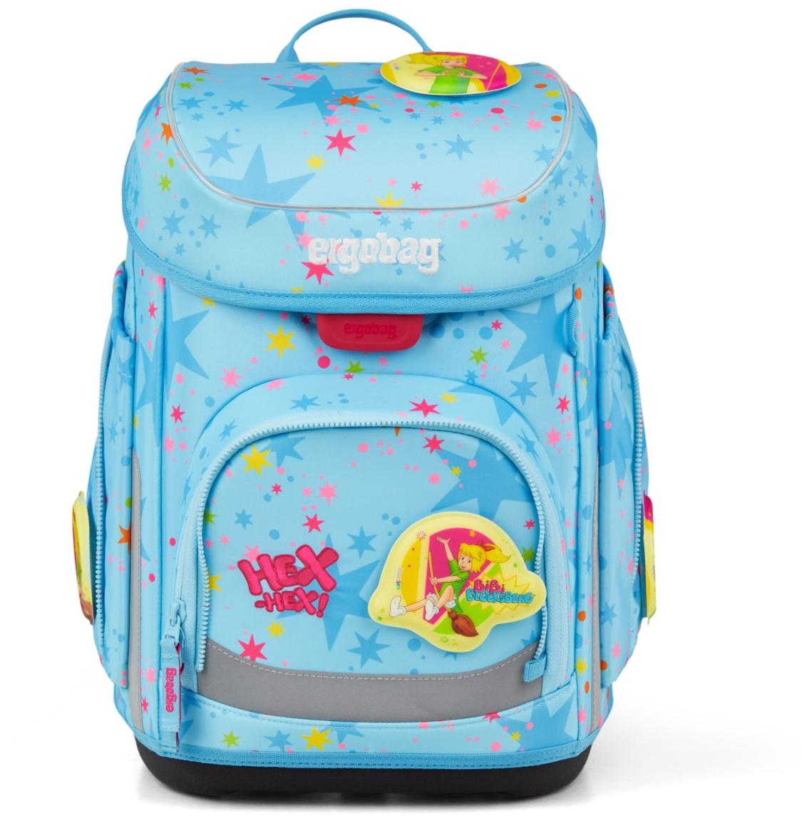 Ergobag Bärhext Schultaschenset Bibi Blocksberg hellblau Sterne