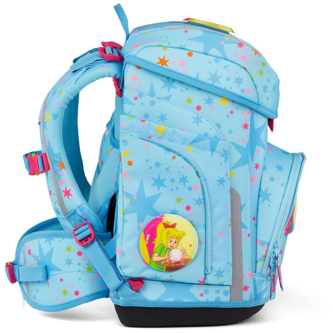 Ergobag Bärhext Schultaschenset Bibi Blocksberg hellblau Sterne