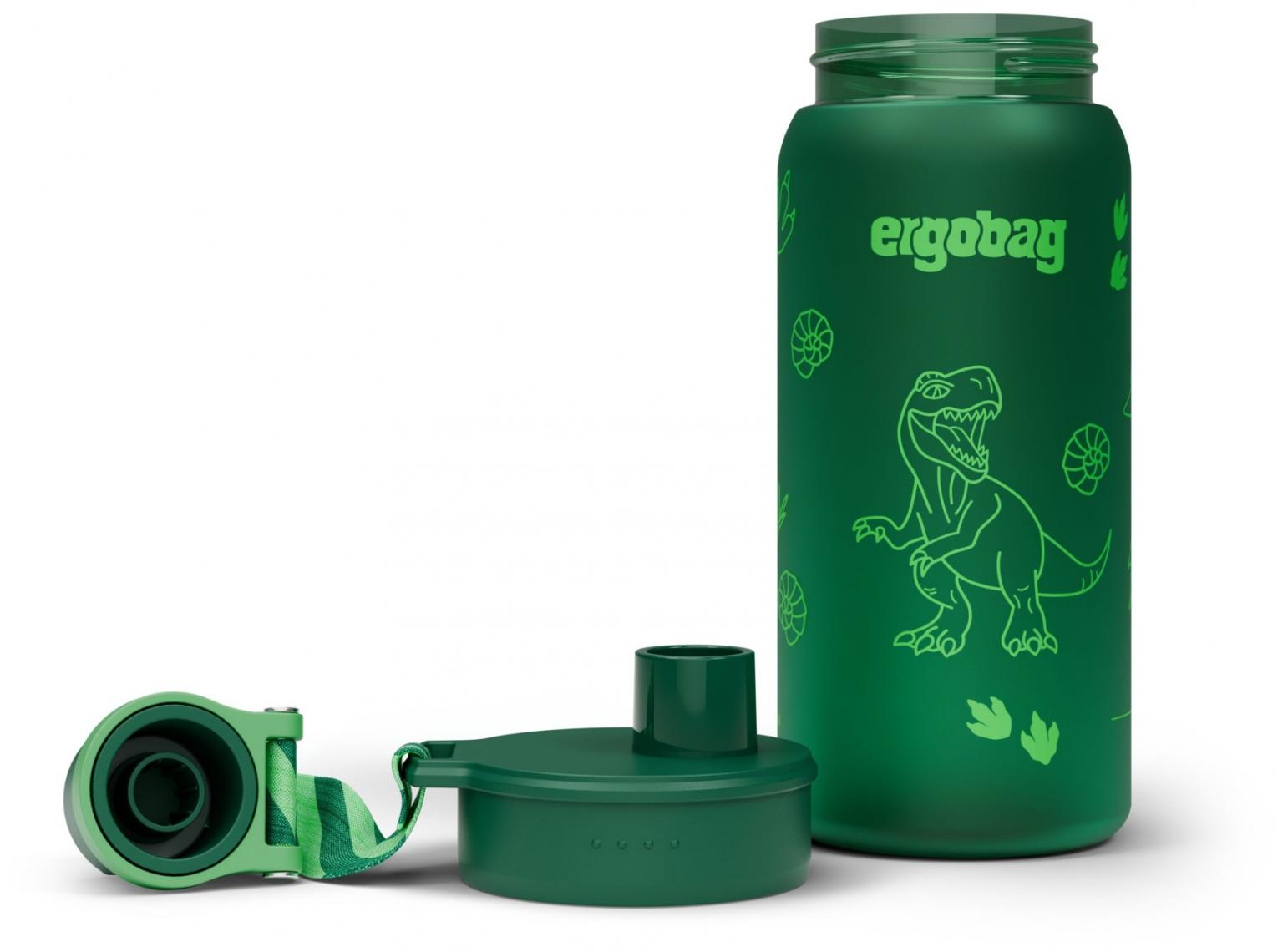 Ergobag Dinosaurier Trinkflasche dunkelgrün