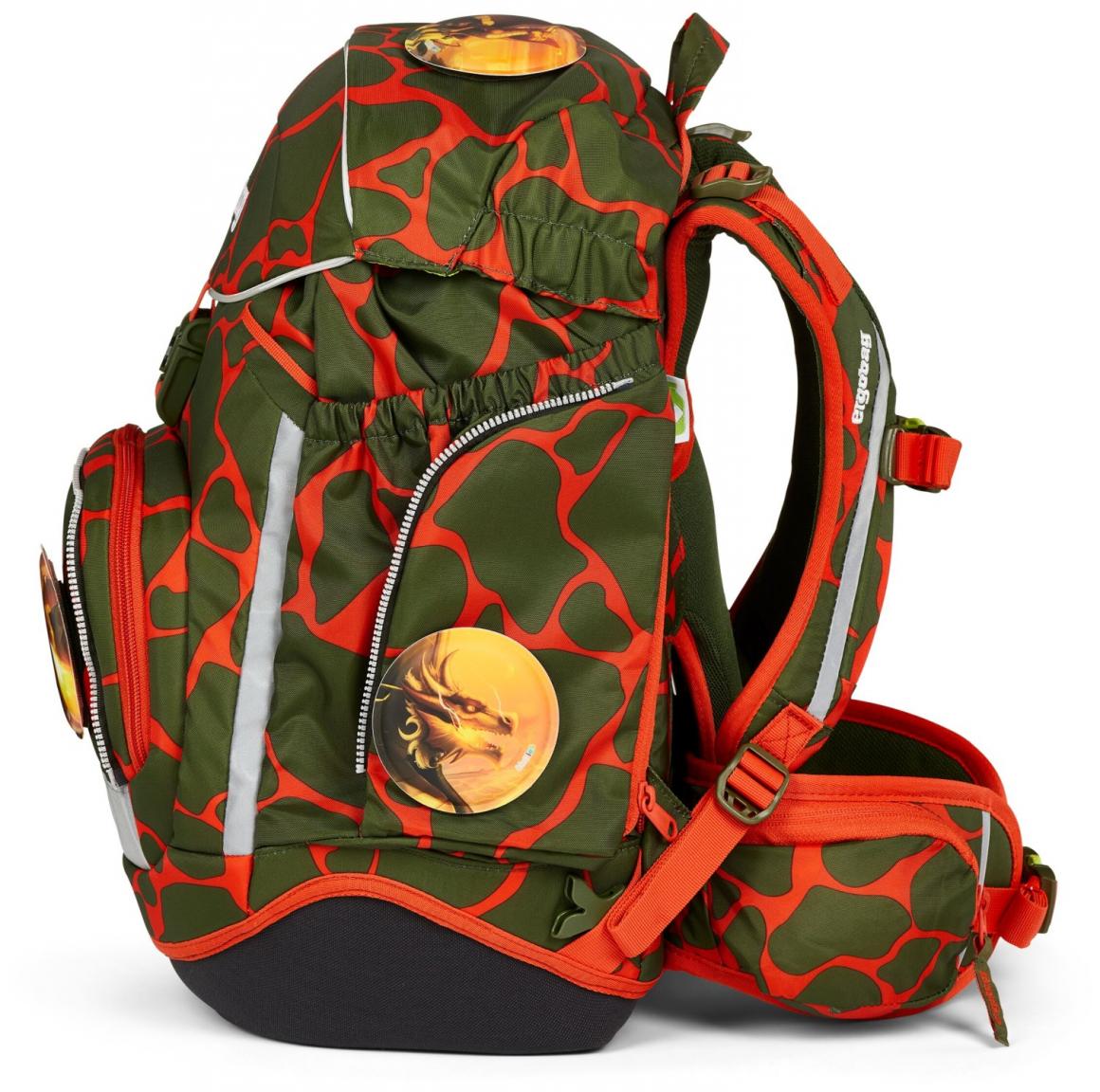 Ergobag Pack FeuerspeiBär Lumi Edition Drachen grün orange Schulranzenset