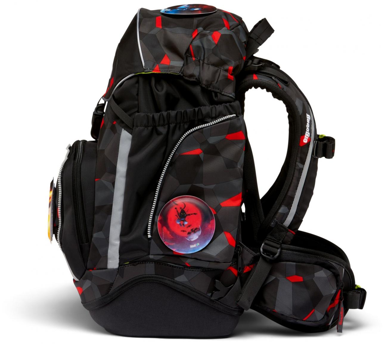 Ergobag Pack TaekBärdo Schultaschenset schwarz grau rot