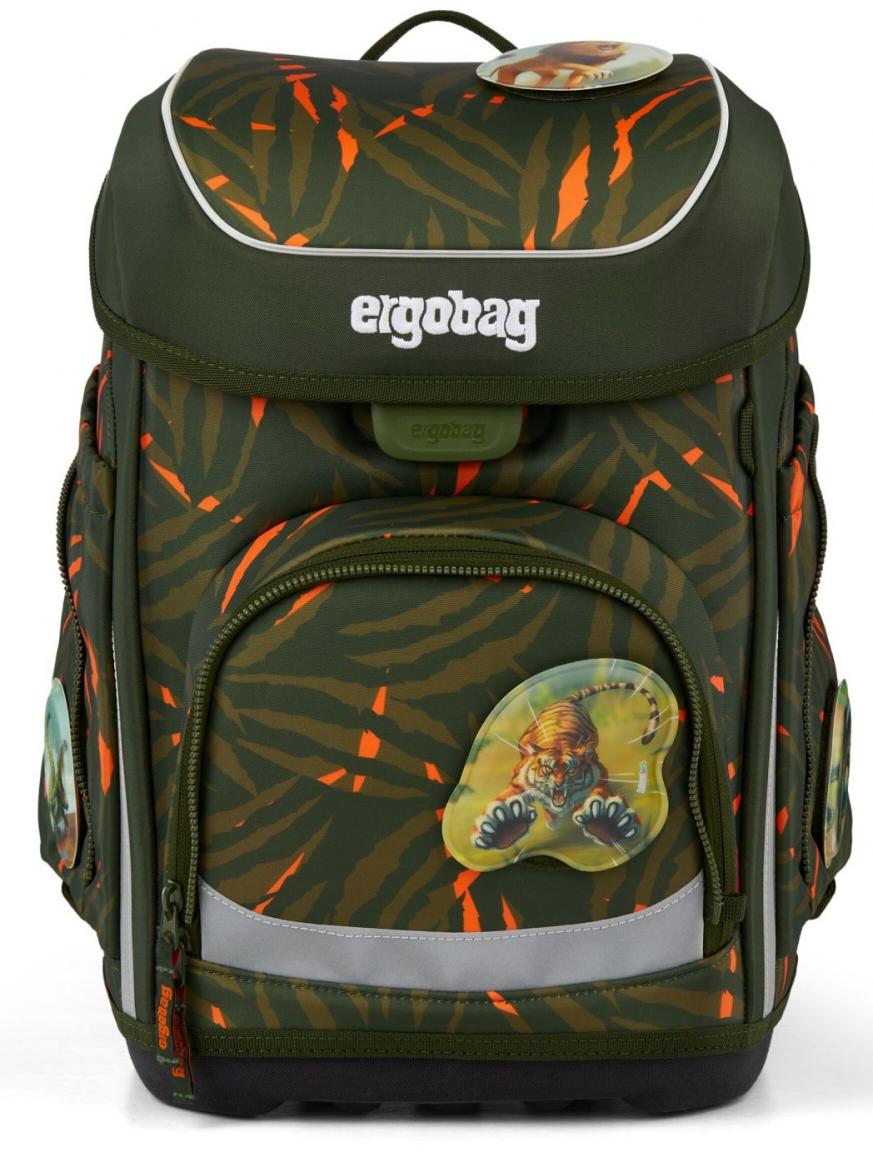 Ergobag Schultaschenset ExBärdition Dschungelprint grün orange