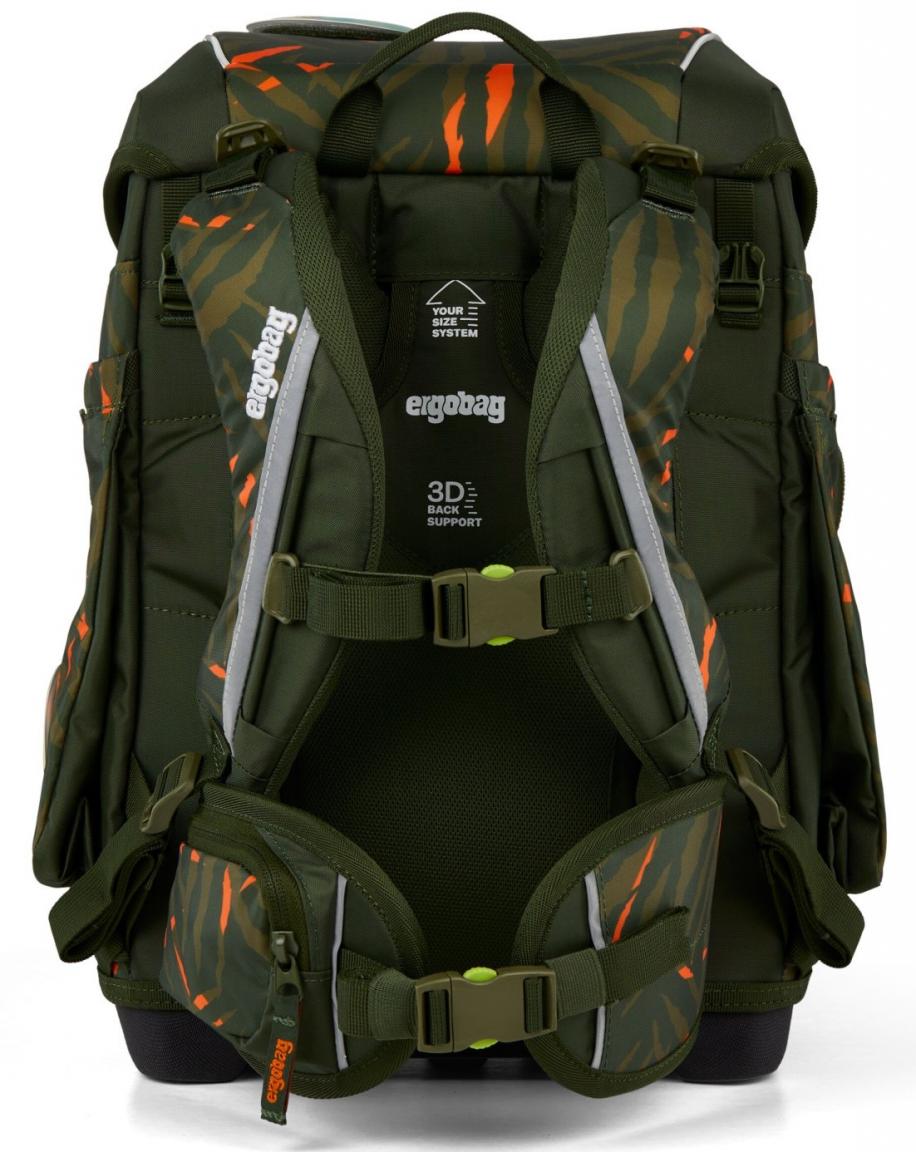 Ergobag Schultaschenset ExBärdition Dschungelprint grün orange